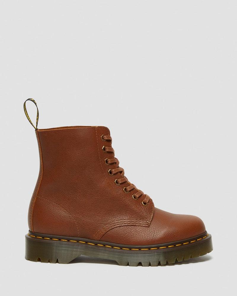 Brown Men's Dr Martens 1460 Pascal Bex Leather Lace Up Boots | CA 523PJJ